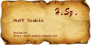 Huff Szabin névjegykártya